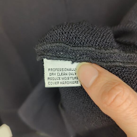 St John Santana Knit Jacket Womens Small Dark Navy Blue Zip Up Preppy Boxy - Picture 6 of 7